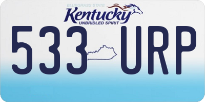 KY license plate 533URP