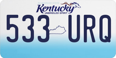 KY license plate 533URQ
