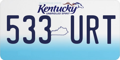 KY license plate 533URT