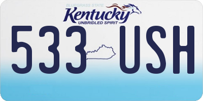 KY license plate 533USH