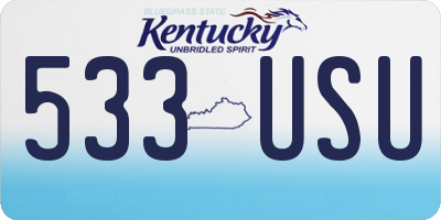 KY license plate 533USU