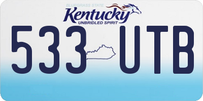 KY license plate 533UTB
