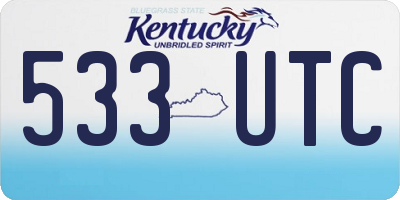 KY license plate 533UTC