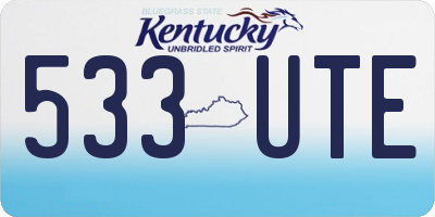 KY license plate 533UTE