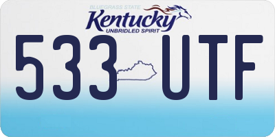 KY license plate 533UTF