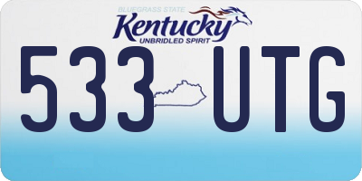 KY license plate 533UTG