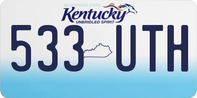 KY license plate 533UTH