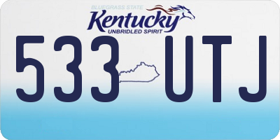 KY license plate 533UTJ