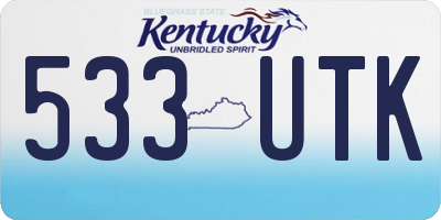 KY license plate 533UTK