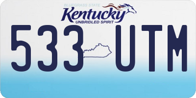 KY license plate 533UTM