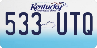 KY license plate 533UTQ