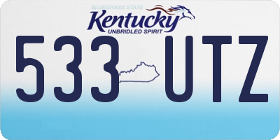 KY license plate 533UTZ