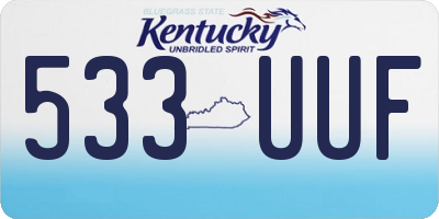 KY license plate 533UUF
