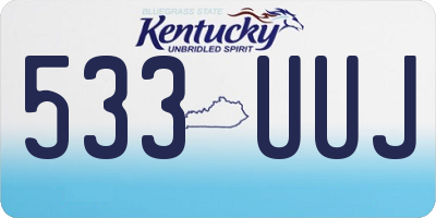 KY license plate 533UUJ