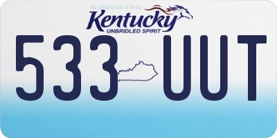 KY license plate 533UUT