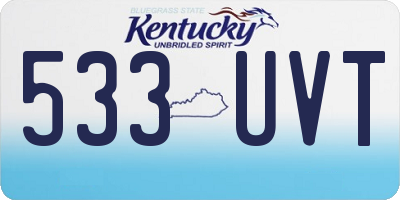 KY license plate 533UVT