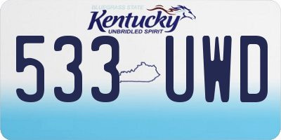 KY license plate 533UWD