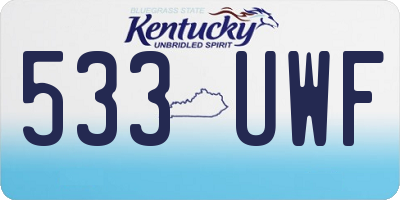 KY license plate 533UWF