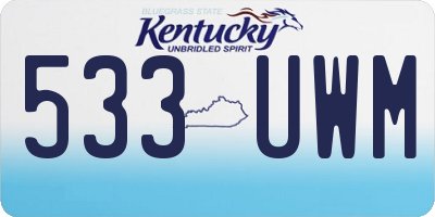 KY license plate 533UWM