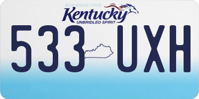 KY license plate 533UXH