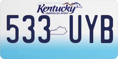 KY license plate 533UYB