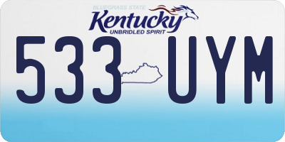 KY license plate 533UYM