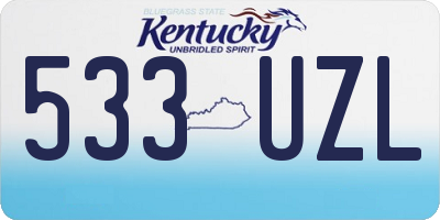 KY license plate 533UZL