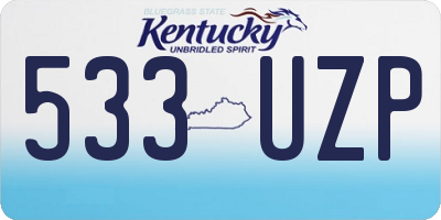 KY license plate 533UZP