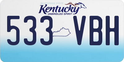 KY license plate 533VBH