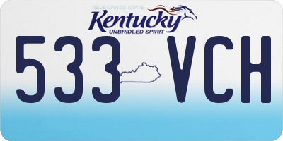 KY license plate 533VCH