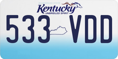 KY license plate 533VDD
