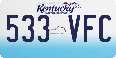 KY license plate 533VFC