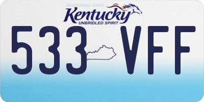 KY license plate 533VFF