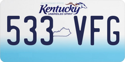 KY license plate 533VFG