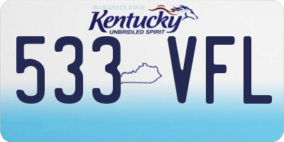 KY license plate 533VFL