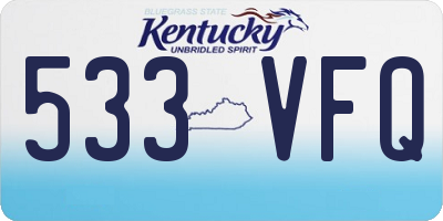 KY license plate 533VFQ