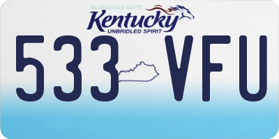 KY license plate 533VFU