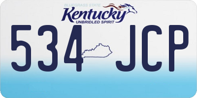 KY license plate 534JCP