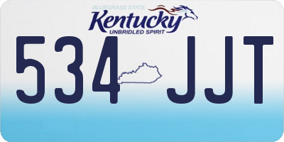 KY license plate 534JJT