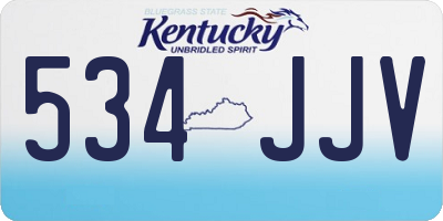KY license plate 534JJV