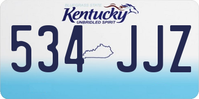 KY license plate 534JJZ