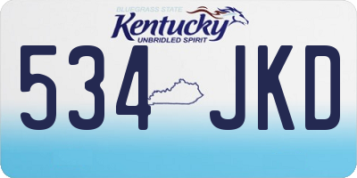 KY license plate 534JKD