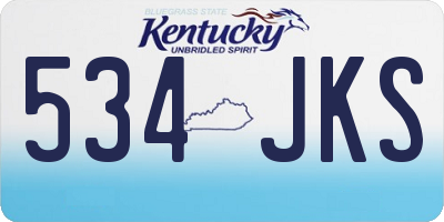 KY license plate 534JKS