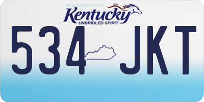 KY license plate 534JKT