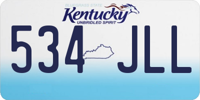 KY license plate 534JLL