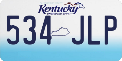 KY license plate 534JLP