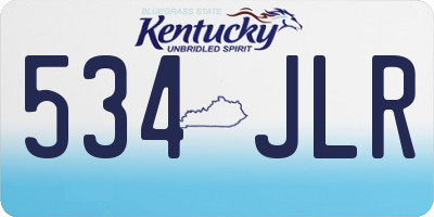 KY license plate 534JLR