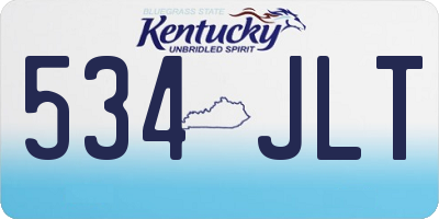 KY license plate 534JLT