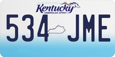 KY license plate 534JME