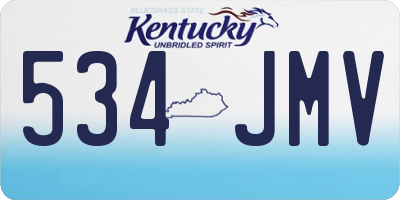 KY license plate 534JMV